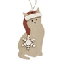 Snowflake Cat Wooden Ornament G35696 By CWI Gifts
