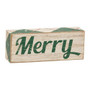 Plaid Merry Christmas Wooden Blocks - Set Of 2 G35721