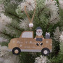 Nordic Wooden Santa With Truck Ornament GM11279