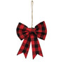 Red & Black Buffalo Check Bow Clip Ornament GM11373
