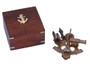 Scout'S Antique Brass Sextant With Rosewood Box 4" NS-0444-AN