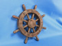 Rustic Wood Finish Decorative Ship Wheel 12" Rustic-Wood-SW-12