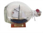 America Sailboat In A Glass Bottle 7" America-Bottle