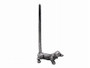 Rustic Silver Cast Iron Dog Paper Towel Holder 12" K-0029A-Silver