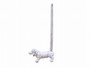 Whitewashed Cast Iron Dog Extra Toilet Paper Stand 12" K-0029A-W-Toilet