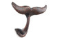 Rustic Copper Cast Iron Decorative Whale Tail Hook 5" K-0178-RC