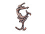 Rustic Copper Cast Iron Mermaid Key Hook 6" K-0572A-RC
