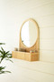 Round Mirror With Rattan Frame And Box #1 (CJJ2320)