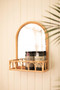 Arched Mirror With Rattan Frame And Box #2 (CJJ2321)