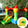Inflatable Bounce House Jumper With Slide & 480 W Blower (OP2497+EP20941)