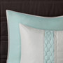 100% Polyester Microfiber Pintuck Details Pieced 8Pcs Comforter Set W/ Quilting - Queen 5DS10-0053