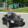 12V Licensed Mercedes Benz Kids Ride-On Car With Remote Control-Black (TY327942BK)