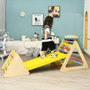 3 In 1 Kids Climbing Ladder Set 2 Triangle Climbers With Ramp For Sliding (TY327951)