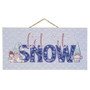 Icy Blue Let It Snow Gnomes Hanging Sign G612C03