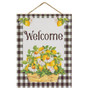 *Welcome Daisy & Lemons Basket Hanging Sign G68018 By CWI Gifts