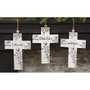 Faith Hope Love Cross Ornament 3 Asstd (Pack Of 3) G91059