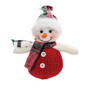 Plush Hat & Scarf Snowman Ornament Asstd (Pack Of 2) GADC3017