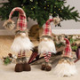 Dangle Leg Red Plaid Santa Gnome GADC3043