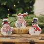 Wooden Snowman Block 3 Asstd. (Pack Of 3) GHY02716 By CWI Gifts