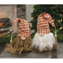 Burlap Santa Gnome 2 Asstd. (Pack Of 2) GZOE3016 By CWI Gifts