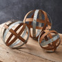 Set Of Three Decorative Mixed Metal Balls 370788