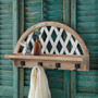 Arched Lattice Shelf With Hooks 530522