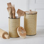 Set Of Two Open Weave Cane Containers 770522