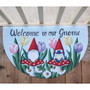 *Welcome To Our Gnome Tulips Half Mat G00350 By CWI Gifts