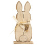 Rustic Wood White "Cottontail" Bunny On Base G22105 By CWI Gifts