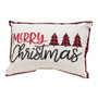 Embroidered Buffalo Check Trim Merry Christmas Pillow 2 Asstd (Pack Of 2) G2540180