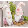 *Fuzzy Pink Spring Plaid Gnome Sitter 2 Asstd. (Pack Of 2) GADC2824 By CWI Gifts