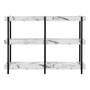 Accent Table - 48"L - White Marble - Black Metal Console (I 2221)