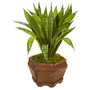 22" Sansevieria Artificial Plant In Decorative Planter (8973)