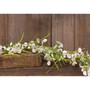 White Wild Flowers and Silver Dollar Garland 4ft FT28971