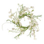 White Wild Flowers and Silver Dollar Wreath 14" FT28972