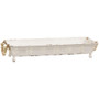 Shabby Chic Ornate Metal Tray w/Bead Handles G20DN069