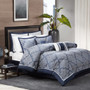 100% Polyester Jacquard 8 Piece Comforter Set - Cal King MP10-1660