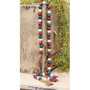 Red White and Blue Bead Garland with Tassels G35995