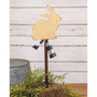 Wooden Ivory Bunny Yard Stake GC914 By CWI Gifts