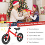 Kids No Pedal Balance Bike With Adjustable Handlebar And Seat-Red (TQ10056RE)