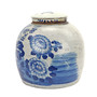 Blue & White Vintage Ming Jar Four Season Plants - Large (1217H-L)