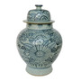 Blue And White Ancestor Sunflower Small Temple Jar (1593B)