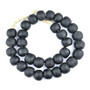 Vintage Sea Glass Beads 1.25 Dia - Black (2506L-BK)