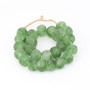 Vintage Sea Glass Beads 0.75 Dia - Emerald Green (2506S-EG)