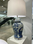 Blue & White Magnolia Pheasant Porcelain Temple Jar Lamp Acrylic Base (L1584)