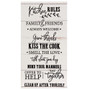 Kitchen Rules Sign 8.5" X 16" G18709