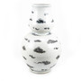 Indigo Blue Floating Cloud Gourd Porcelain Vase (1704B)