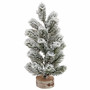 Med Flocked Tree with Stump FFDC3004