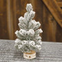 Med Flocked Tree with Stump FFDC3004