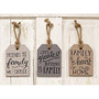 Heart of the Home Wooden Tag Ornament 3 Asstd. (Pack Of 3) G35809